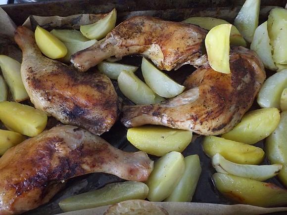 Udka pieczone z ziemniakami