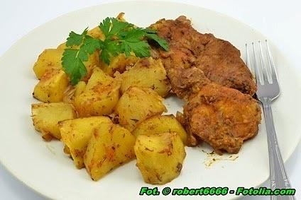 Schab z ziemniakami i kolendrą