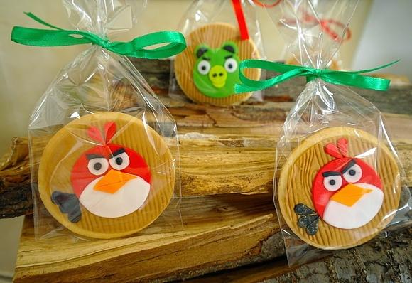 Ciastka Angry Birds na przyjęcie urodzinowe dla dzieci