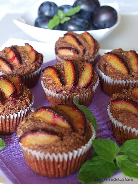 Muffinki ze śliwkami węgierkami bezglutenowe
