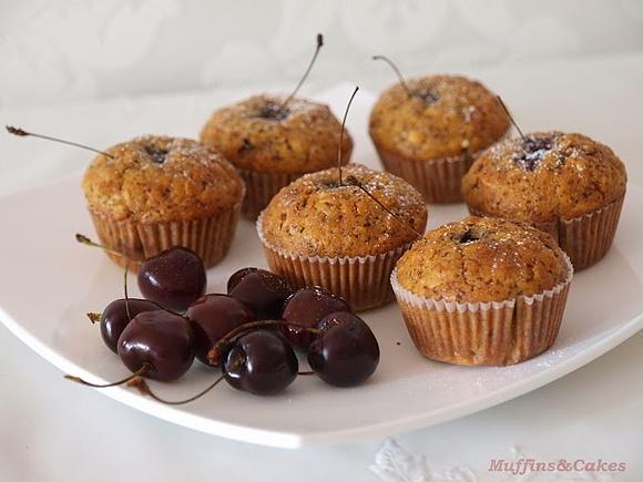 Muffinki czekoladowe z czereśniami