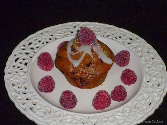 Malinowe muffinki na sezon malinowy