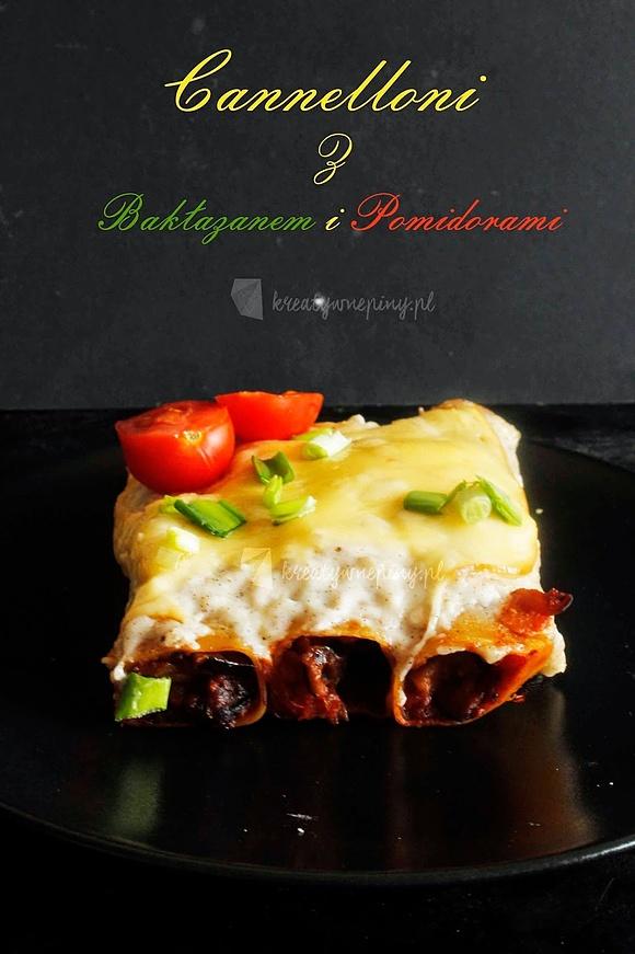 Cannelloni z bakłażanem i pomidorami w sosie beszamelowym