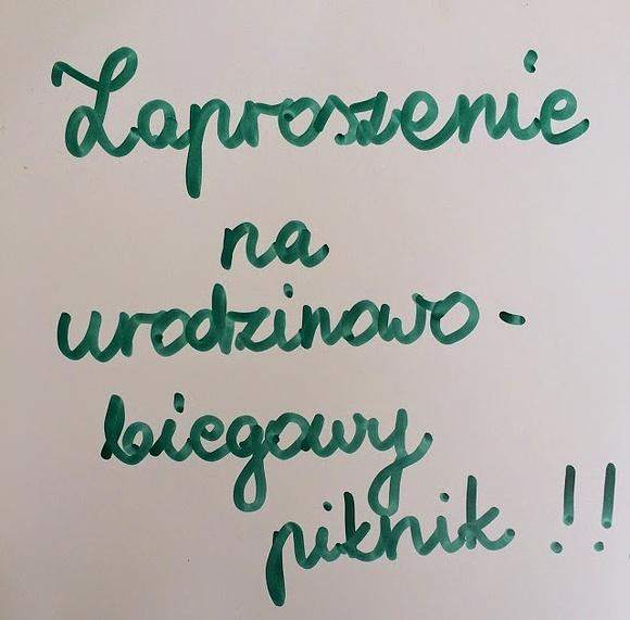Zaproszenie na biegowo-urodzinowy piknik