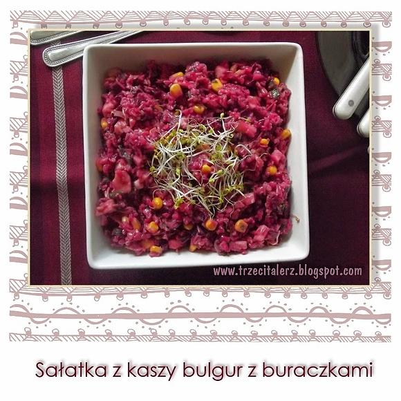 Sałatka z kaszy bulgur z buraczkami i warzywami
