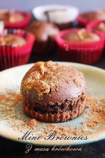 Mini brownies z masą krówkową