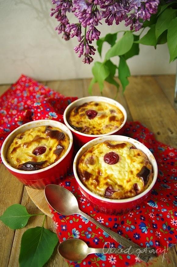 Pieczona owsianka z wiśniami