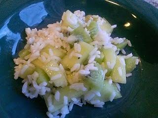 Sałatka z melona, kiwi i ryżu