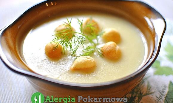 Zupa krem z białych szparagów bez glutenu mleka soi