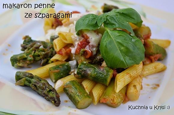 Penne z szparagami