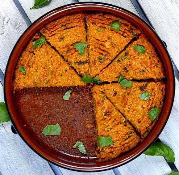Kibbeh ze słodkich ziemniaków z mozzarellą i suszonymi pomidorami