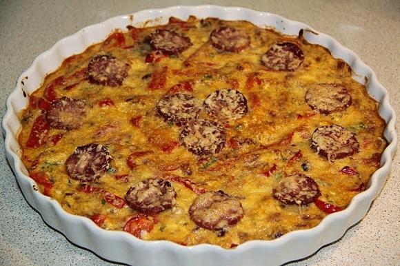 Frittata z czerwoną papryką