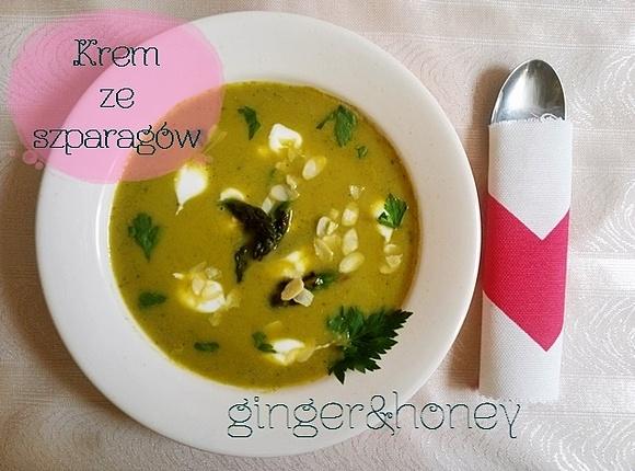 Krem z zielonych szparagów na cydrze jabłkowym