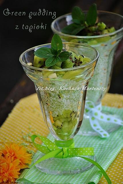 Green pudding z tapioki