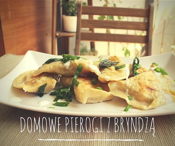 Pierogi z bryndzą boczkiem i szczypiorkiem