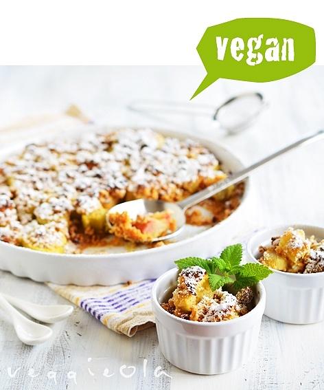 Crumble z rabarbarem bez glutenu