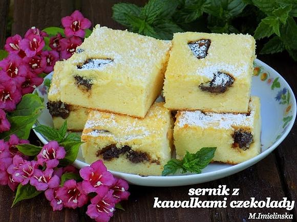 Sernik z czekoladą bez spodu