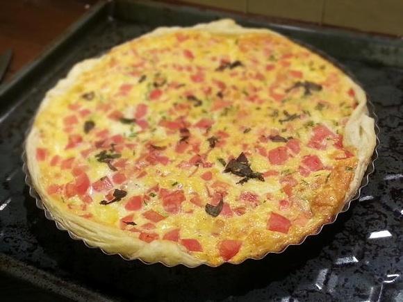Tarta z łososiem i mozzarellą