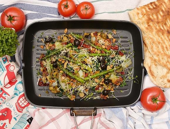 Pak choi z patelni z szparagami