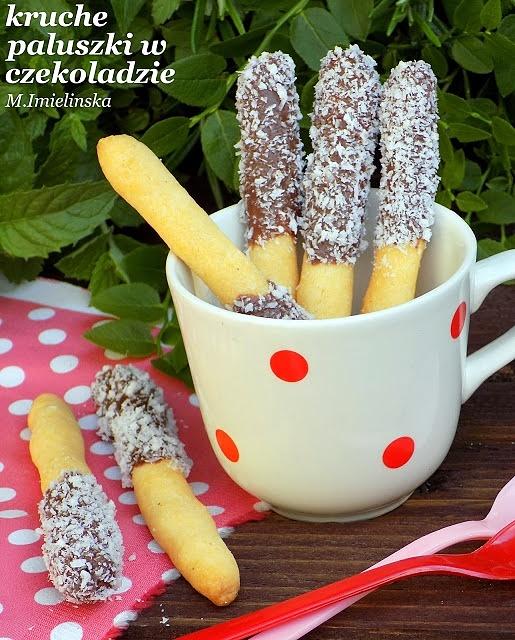 Kruche paluszki w czekoladzie