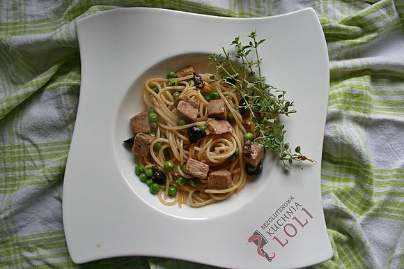 Spaghetti z świeżym tuńczykiem i tymiankiem