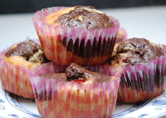 Muffinki dwukolorowe