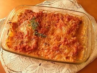 Mintaj z pomidorami i mozzarellą