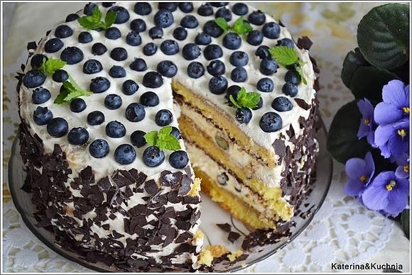 Tort z borówkami i mascarpone