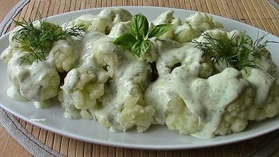 Kalafior w sosie koperkowo-bazyliowym zdrowo i smacznie