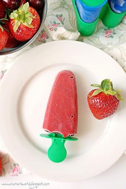 Lody truskawkowe na ochłodę z dżemu