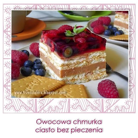 Owocowa chmurka – ciasto bez pieczenia