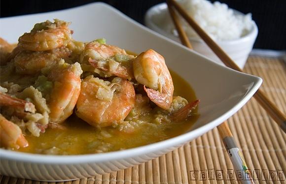 Curry z krewetkami i rybą