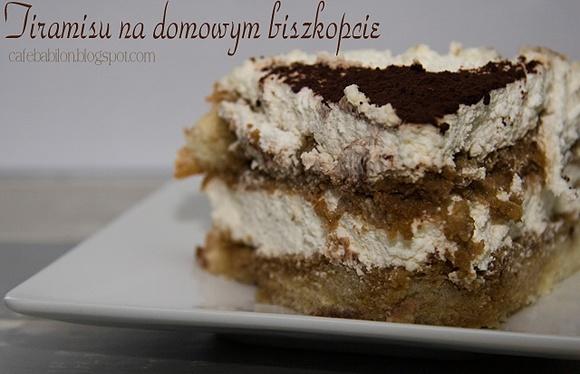 Tiramisu bez jajek na domowym biszkopcie
