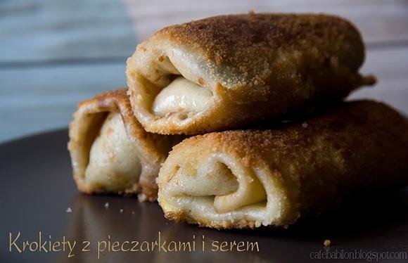 Krokiety z pieczarkami i serem