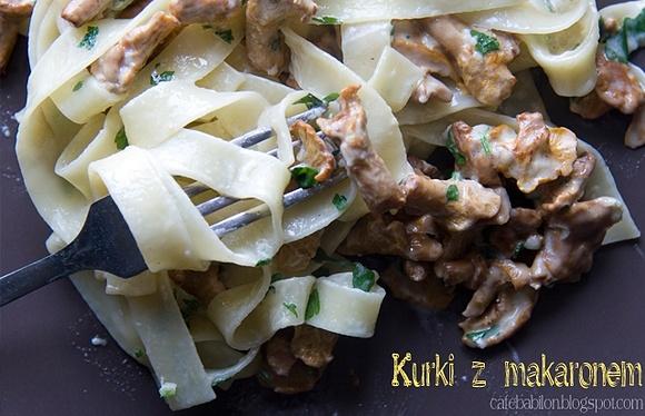 Makaron z kurkami