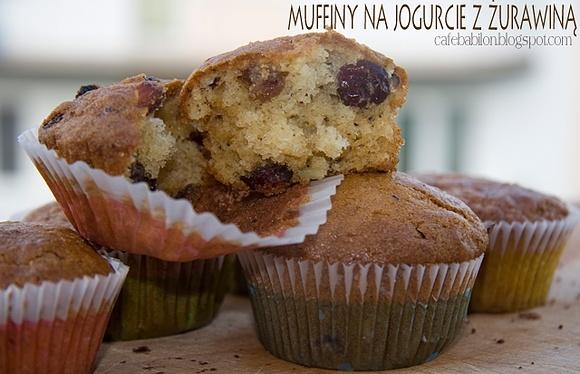 Muffiny na jogurcie z żurawiną
