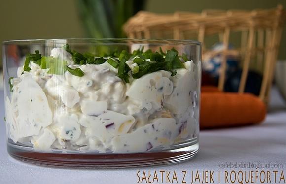 Sałatka z jajek i sera Roquefort