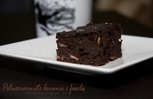 Brownie fasolowe na mące pełnoziarnistej