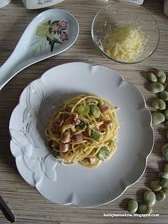 Makaron z bobem a’la carbonara