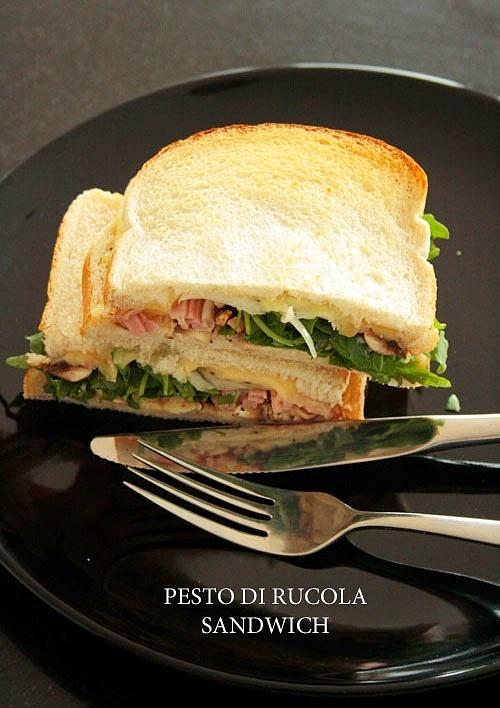 Rukola pesto na kanapki z dodatkami