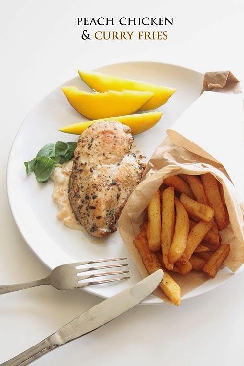 Peach Chicken and Fries
