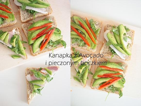 Kanapka z avocado i pieczonym boczkiem