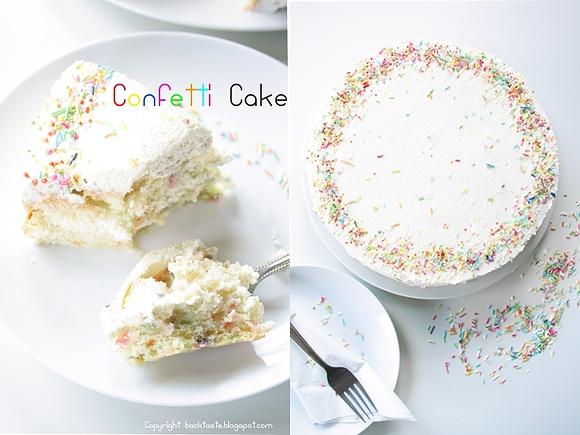 Tort confetti z nutą cytrusową