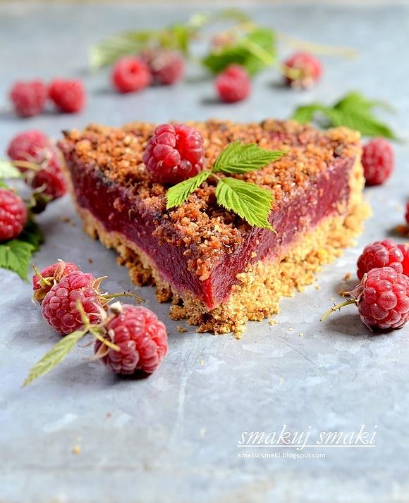 Tarta malinowa na otrębach