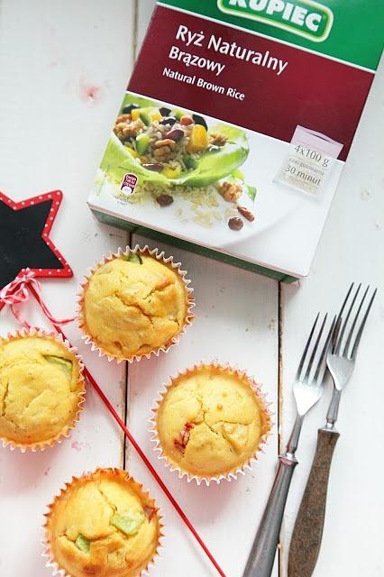 Muffiny z dzikim ryżem i karmelizowanym selerem korzeniowym