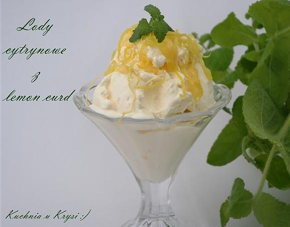 Lody cytrynowe z lemon curd bez jajek