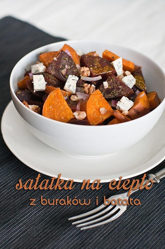 Sałatka na ciepło z buraków i batata