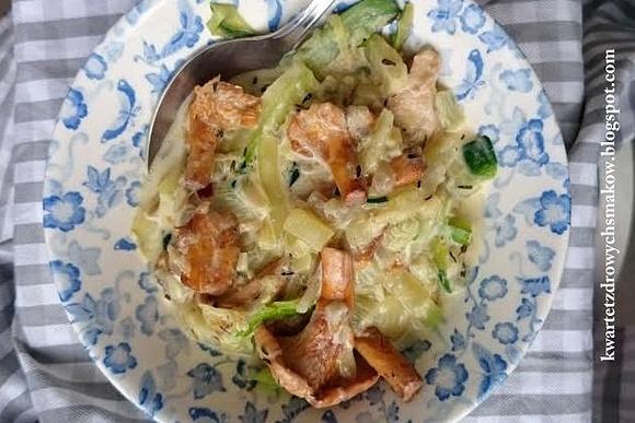 Sos kurkowo-cukiniowy z śmietaną i tymiankiem