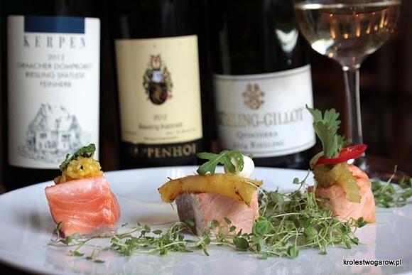 Łososiowe trio z rieslingiem