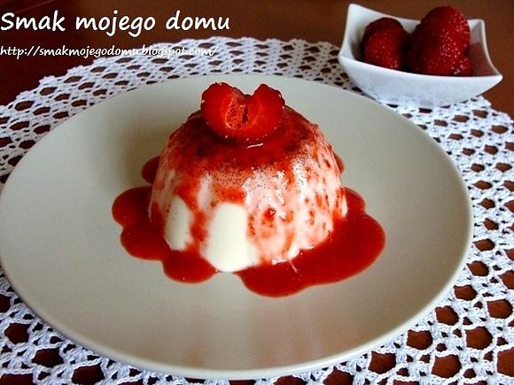 Panna cotta - włoski deser śmietankowo waniliowy z musem owocowym
